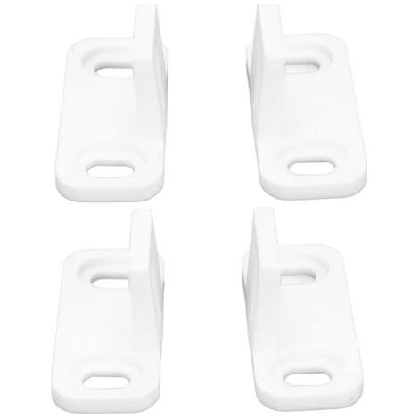CSPARCV Set of 2 barn door floor guides, white carbon steel and plastic barn door stops for sliding doors, floor guide for hotel wardrobes--DTEKGAZ