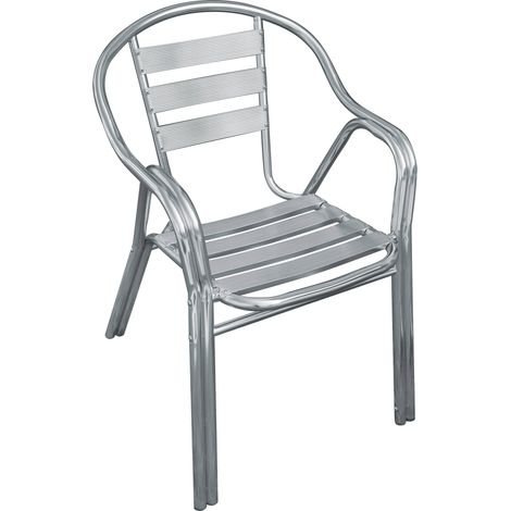 Sedia da Giardino in Alluminio Doppio Tubo con Listelli Vorghini (1/2)