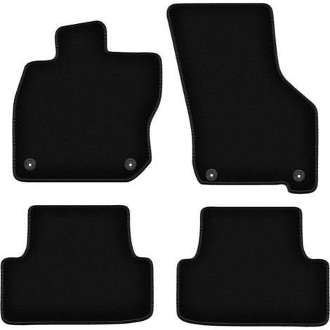 Tapis de sol en velours noir BASIC pour Volkswagen Golf VIII eTSI alltrack, berline, break, variante (2020-)