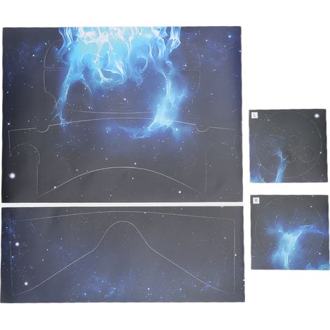 PVC-Schutzaufkleber für Oculus Quest 2, blaues Feuermotiv, wiederverwendbarer Aufkleber (1/5)