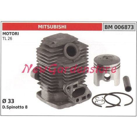 Cilindro pistone segmenti MITSUBISHI motore decespugliatore TL 26 006873