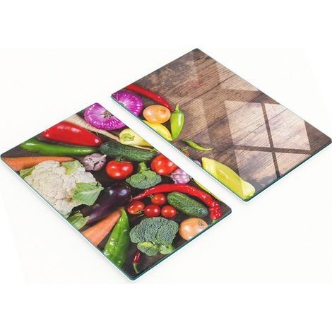 Tablas multifuncionales decorativas de madera endurecida para verduras, 2x30x52 cm.