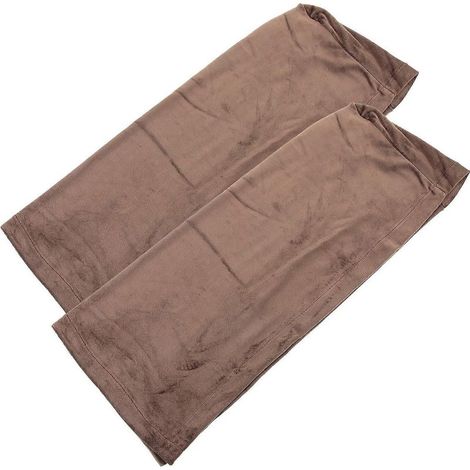Set mit 2 universellen Sofa-Armlehnenbezügen, elastischer Schutz, einfarbig, aus schützendem Stoff. – Khaki (1/3)