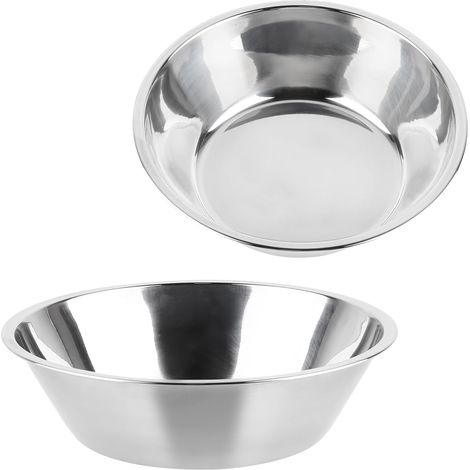 Lot de 2 Gamelles Acier Inoxydable Diamètre 15 cm Résistant Chien Chat (1/5)
