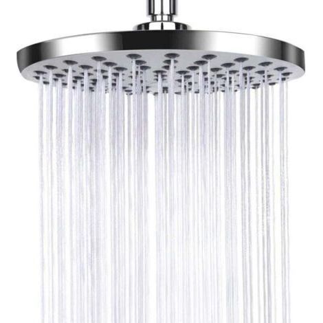 Anti-limescale shower head, stainless steel shower head, fixed water-saving shower head, silver, 2020cm (1/3)