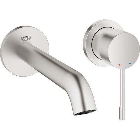 ESSENCE NEW - Façade de Mitigeur monocommande 2 trous lavabo Taille M SuperSteel (19408DC1) (1/5)