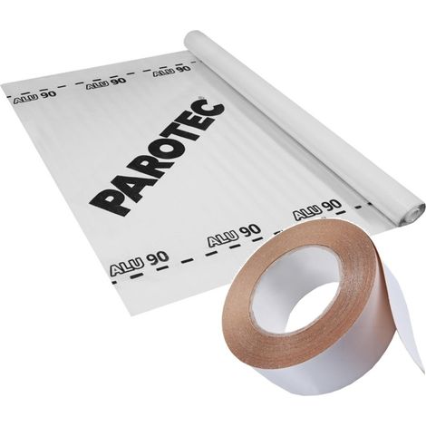 PACK Membrane pare-vapeur PAROTEC Alu 90 - 1,5 x 50m + ADHESIF (1/3)