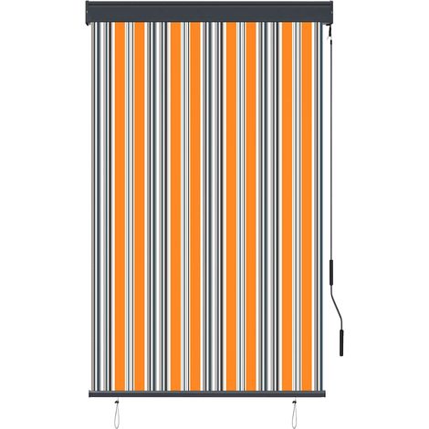 Store roulant d'extérieur 100x250 cm Jaune et bleu