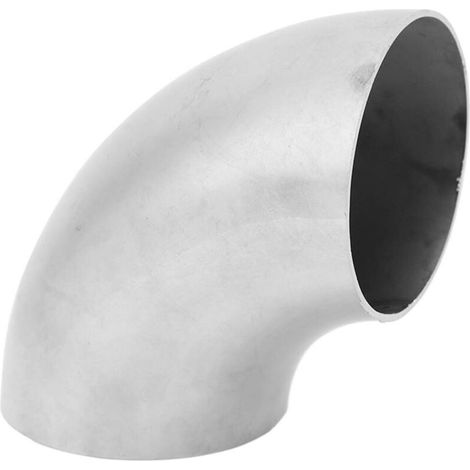 Coude d'échappement de voiture, coude à 90 °, en acier inoxydable 304, tube de polissage miroir de 63mm de diamètre extérieur pour systèmes d'admission d'air. (1/5)