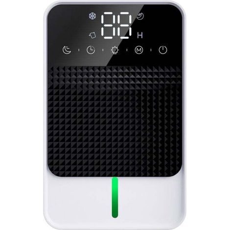 Déshumidificateur, déshumidificateur pour petite chambre à 2 vitesses Déshumidificateur silencieux avec mode veille 7 lumières de couleur, arrêt automatique 2 minuteries Dégivrage automatique pour sal (1/2)