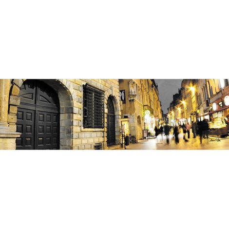 Tableau sur toile grande rue de Besançon 30x97 cm - Impression sur Toile Murale Décorative - Image imprimée en HD sur Toile - Toile sur Châssis en Bois FSC - Fabriqué en France (1/4)