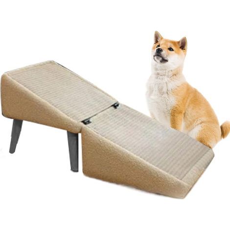 2-in-1 Hunderampe, klappbare Holzstufen, rutschfestes Zubehör für Bett und Sofa (1/5)