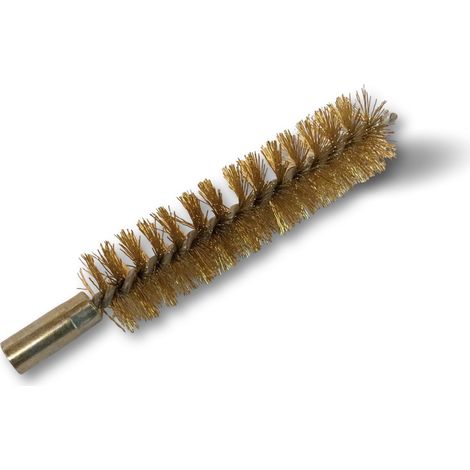 Ecouvillon LAITON Condenseur Lot de 10 Ø 20 mm Raccord laiton taraudé M6 femelle Torsade en acier galvanisé Brosse nettoyage paroi tube alésage Kibros 4TCL20x10 (1/5)