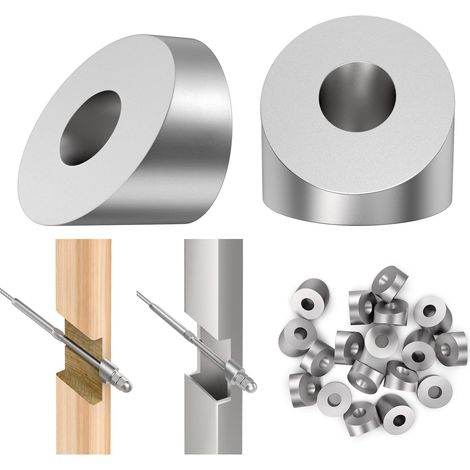 Confezione da 20 rondelle angolari da 1/4" (diametro interno) per ringhiere e scale, rondelle in acciaio inossidabile smussate a 30 gradi per ringhiere da 1/8", 5/32" 3/16", rondelle angolari per ring