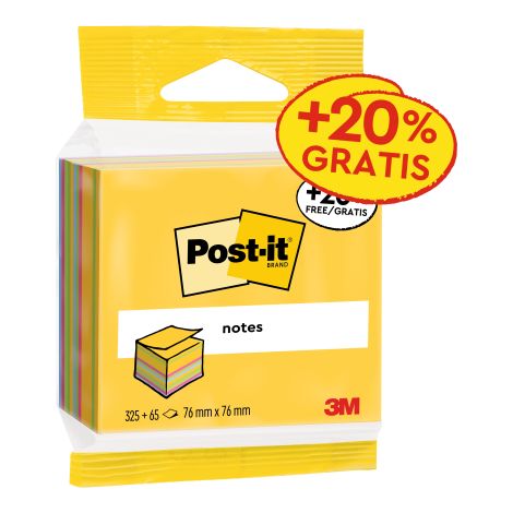 Post-It 4046719432080 nota autoadhesiva Plaza Multicolor 390 hojas Autoadhesivo (1/2)