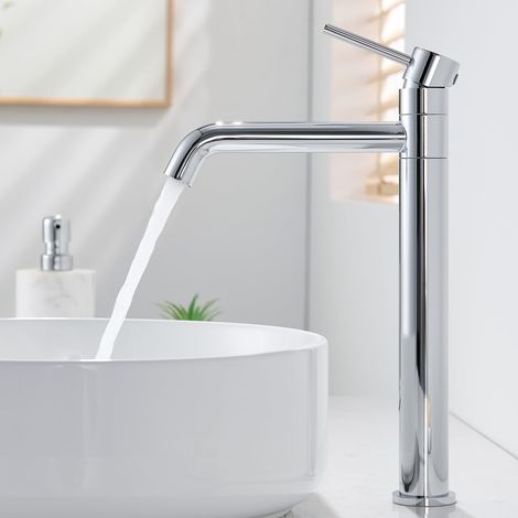 Robinet Lavabo Haut, Robinet Salle de Bain avec Bec rotatif à 360°, Robinet de Lavabo Monocommande Salle, Mitigeur pour lavabo à pos (1/5)