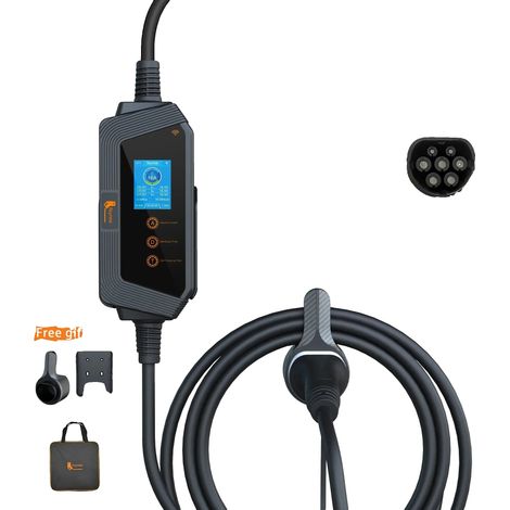Chargeur EV Portable, Contrôle Intelligent par Application, Alimentation Triphasée, 11KW APP NON Adaptateur (1/2)