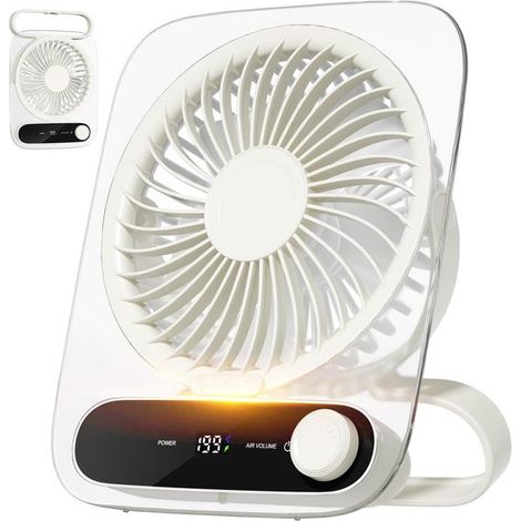 Ventilatore elettrico - Ventilatore USB - Ventilatore portatile a batteria - Ventilatore compatto - Mini ventilatore - Ultra silenzioso, pieghevole a 180° - Mini ventilatore personale - Adatto per cam