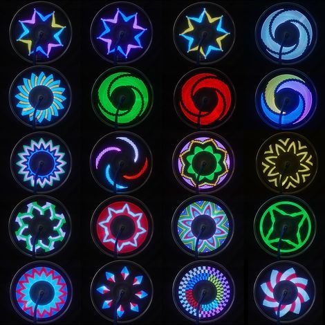 Fahrrad-Speichenbeleuchtung mit 32 RGB-LEDs, wasserdicht, 2 Betriebsmodi, Felgen- und Reifenbeleuchtung für Mountainbikes und Rennräder