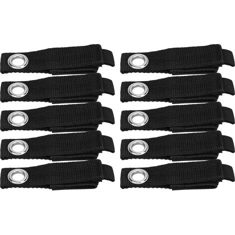 10 sangles de rangement auto-agrippantes pour câbles, organisateur et enrouleur de cordons, fixation murale, lot de 10, taille S (1/5)