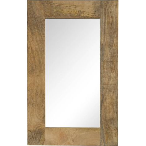 Espejo de madera maciza de mango 50x80 cm vidaXL