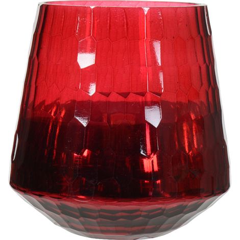 Wassergrüner Glas-Kerzenhalter L 38 x B 29 x H 27 Ø 8,5 cm