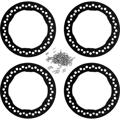 Stück 1,9 Zoll Felgensicherungsringe aus Aluminiumlegierung für Traxxas 1/10 RC-Cars – Schwarz
