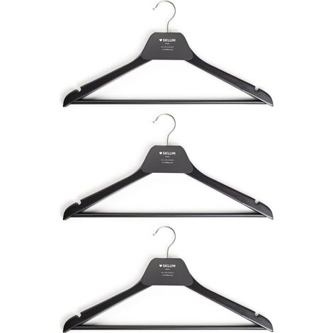 Lot de 6 Cintres Orig SKLUM Noir - Penderie Robuste & Design pour Dressing et Placard (1/5)
