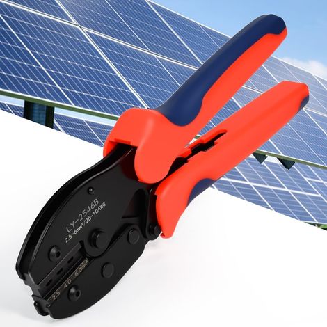 Pince à Sertir MC4, 2,5/4/6 mm²Outils de Sertissage Solaire, Pince à Sertir pour Connecteur Solaire MC4, Pince de Sertissage pour Connecteur de Câble Solaire, Panneau Solaire (1/5)