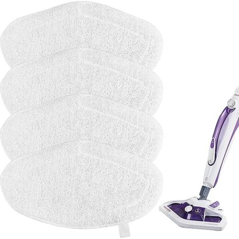 Lot de 4 serpillières microfibre de rechange pour balai vapeur Polti Vaporetto, chiffons lavables, réutilisables, haute capacité d’absorption, 31 x 18 cm (1/5)