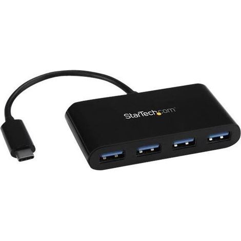 StarTech.com HB30C4AB hub & concentrateur USB 3.2 Gen 1 (3.1 Gen 1) Type-C 5000 Mbit/s Noir (1/4)