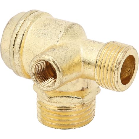Clapet Anti-Retour Compresseur d'Air 5 Pièces, 1 Voie 1/2x3/8x10 Femelle en Alliage de Zinc, Accessoire Pompe à Air Compact (1/5)