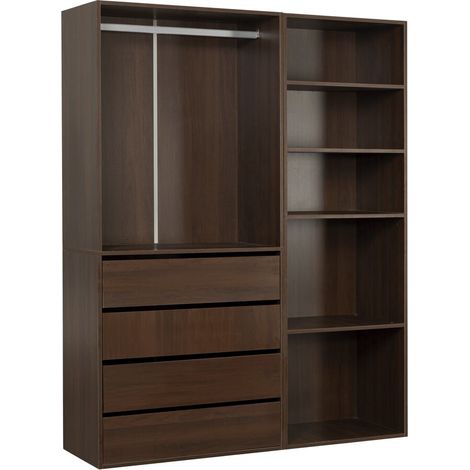 Conjunto vestidor modular "Opera" - 2 unidades - Marrón (1/5)