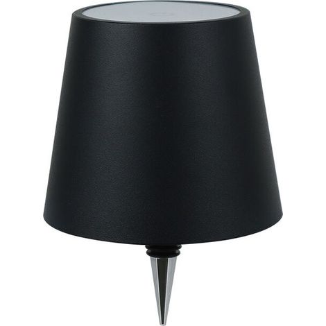 Lampe de bureau LED d'ambiance avec chargeur et prise bouteille - Noir