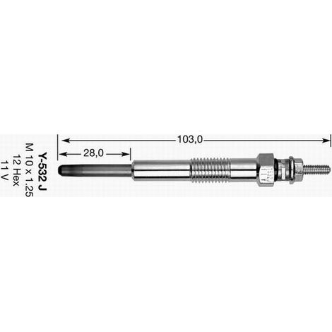Bougie de prechauffage NGK Y-532J (1/2)