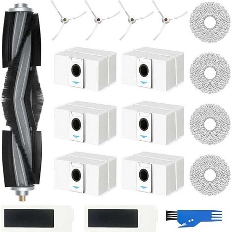 Kit di accessori per Deebot T20 Omni / T20e Omni - 18 accessori di ricambio per robot aspirapolvere - 1 spazzola principale, 6 sacchetti (1/4)