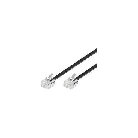 MicroConnect RJ11/RJ11 15m - 15 m - RJ11 - RJ11 - Noir - Mâle/Mâle - Noir (MPK191)