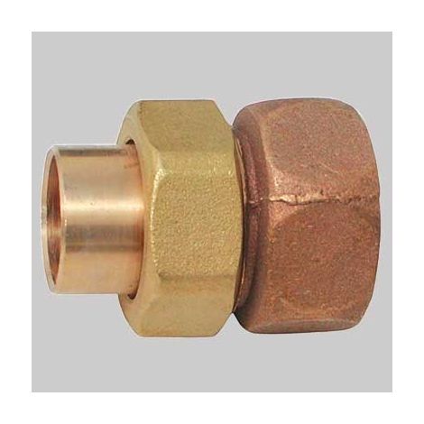 BOCCHETTONE BRONZO DIRITTO 3 PEZZI FILETTATO FEMMINA A SALDARE FEMMINA - 54 x 2"