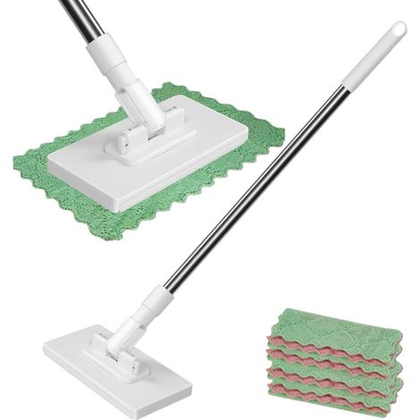 Serpillières pour Nettoyage de Sols Serpillère avec Tête en Torchon Et 4 Outil Ménager De Nettoyage, Équipement D'Élimination De Poussière Pour Cuisine Salon (1/5)