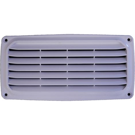 Grille d'aération plastique rectangulaire blanc - NUOVA RADE - 200 x 100 mm (1/2)