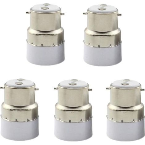 Pack B22 to E14 Light Bulb Socket Converter B22 Socket Adapter Convert to Standard E14 Lamp Holder