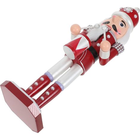 Décoration de Soldat Casse-Noisette en Bois Rouge pour Noël (1/5)