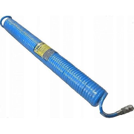 Tubo flessibile a spirale in poliuretano da 6,5 mm x 5 m con raccordi rapidi da 1/4" (pressione massima 15 bar)