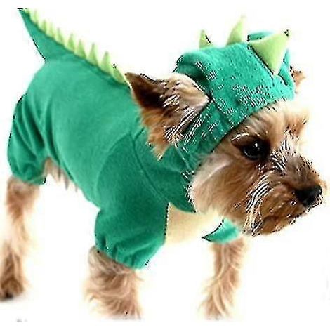 Dinosaurier-Hundekostüm mit Kapuze für kleine und mittelgroße Hunde