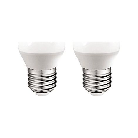 Pack 2 X Lampadine sferiche LED E27 6 W luce CALIDA (3000 K) 470 lm. (1/3)
