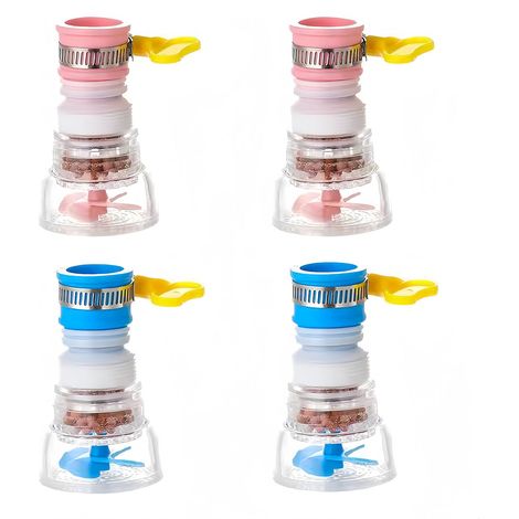 Set mit 4 Spritzschutzfiltern für Wasserhähne