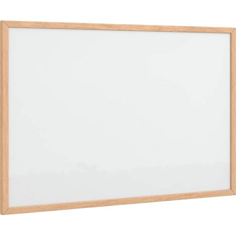 Tableau blanc magnétique avec cadre en bois de pin massif 60 x 40 cm