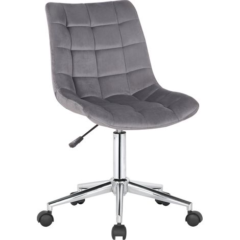 Sedia da ufficio Medford in velluto grigio (1/5)