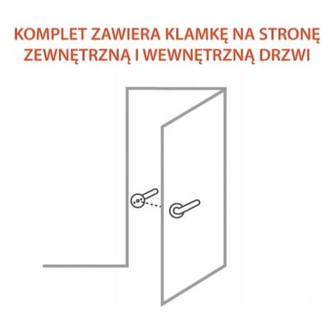 Poignée de porte intérieure, plaque longue, WC, chromée, nickel brossé