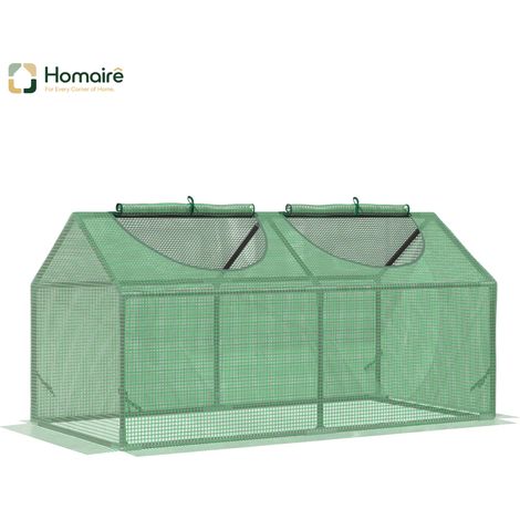 Mini Greenhouse à Fenêtres Roulantes Couverture PE UV Résistante pour Protection de Plantes Tomate HOMAIRE (1/5)